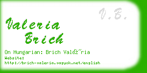 valeria brich business card